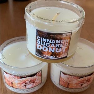Mini Cinnamon Sugared Donut candles.